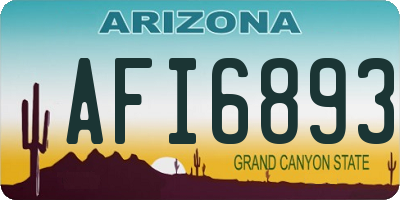 AZ license plate AFI6893