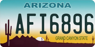 AZ license plate AFI6896