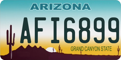 AZ license plate AFI6899