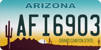 AZ license plate AFI6903