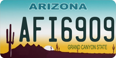 AZ license plate AFI6909