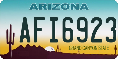 AZ license plate AFI6923