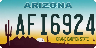 AZ license plate AFI6924