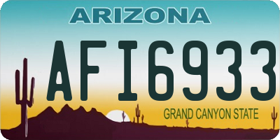 AZ license plate AFI6933