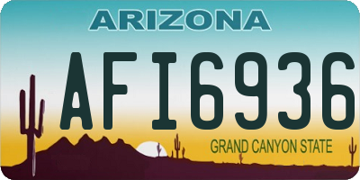 AZ license plate AFI6936