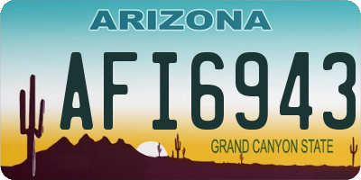 AZ license plate AFI6943