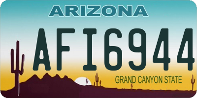 AZ license plate AFI6944