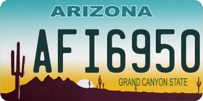 AZ license plate AFI6950