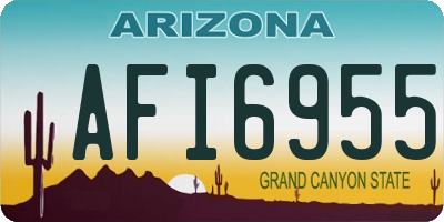 AZ license plate AFI6955