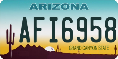 AZ license plate AFI6958