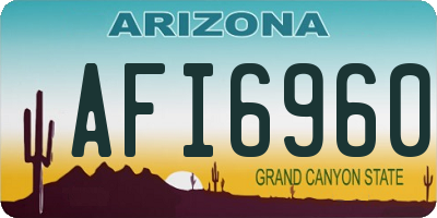 AZ license plate AFI6960