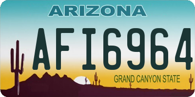 AZ license plate AFI6964