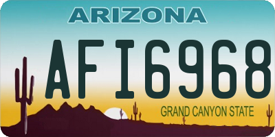 AZ license plate AFI6968