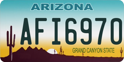 AZ license plate AFI6970