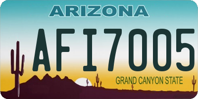 AZ license plate AFI7005