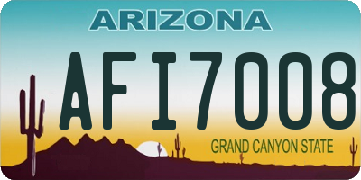 AZ license plate AFI7008