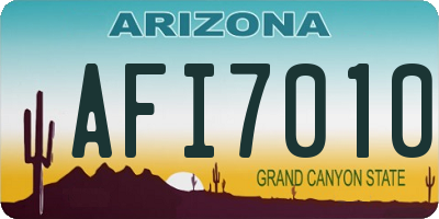 AZ license plate AFI7010