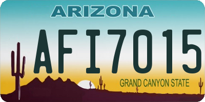 AZ license plate AFI7015