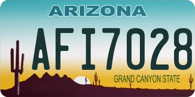 AZ license plate AFI7028