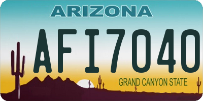 AZ license plate AFI7040