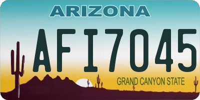 AZ license plate AFI7045