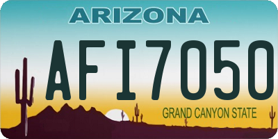 AZ license plate AFI7050