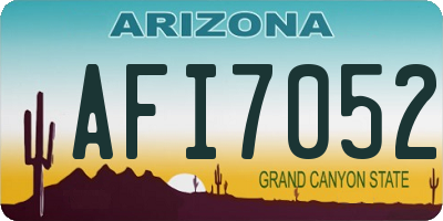 AZ license plate AFI7052