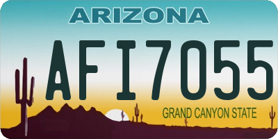 AZ license plate AFI7055