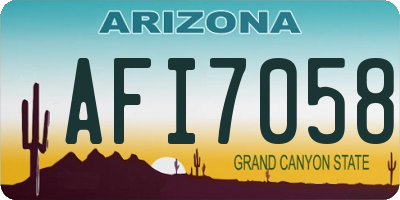 AZ license plate AFI7058