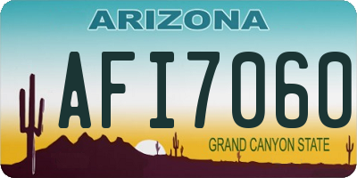 AZ license plate AFI7060