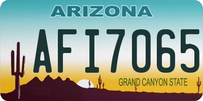 AZ license plate AFI7065