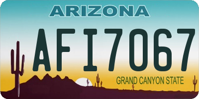 AZ license plate AFI7067