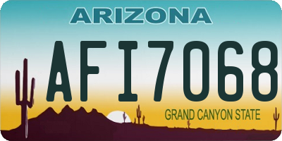 AZ license plate AFI7068