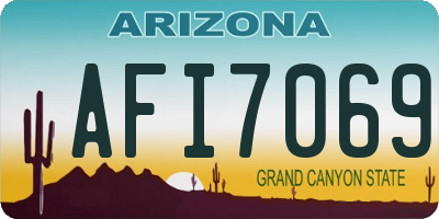 AZ license plate AFI7069