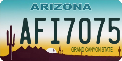 AZ license plate AFI7075