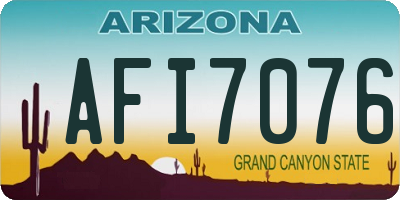 AZ license plate AFI7076