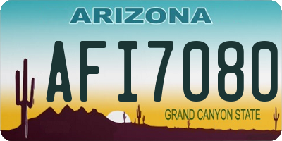 AZ license plate AFI7080