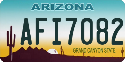 AZ license plate AFI7082