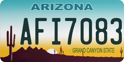 AZ license plate AFI7083