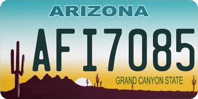 AZ license plate AFI7085