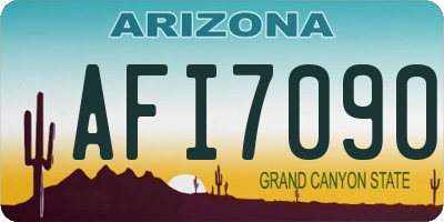 AZ license plate AFI7090