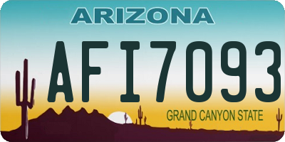 AZ license plate AFI7093