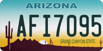 AZ license plate AFI7095