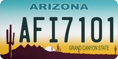 AZ license plate AFI7101