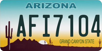 AZ license plate AFI7104