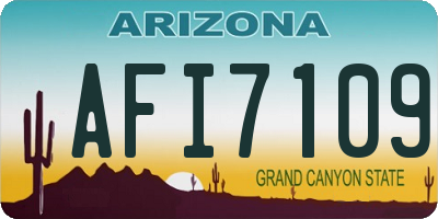 AZ license plate AFI7109