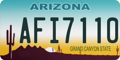 AZ license plate AFI7110
