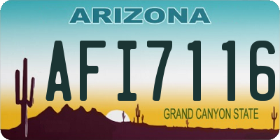AZ license plate AFI7116
