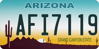 AZ license plate AFI7119