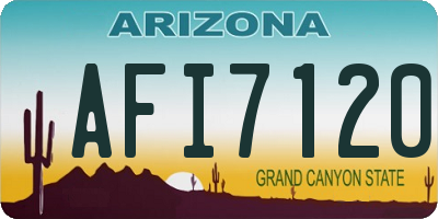 AZ license plate AFI7120